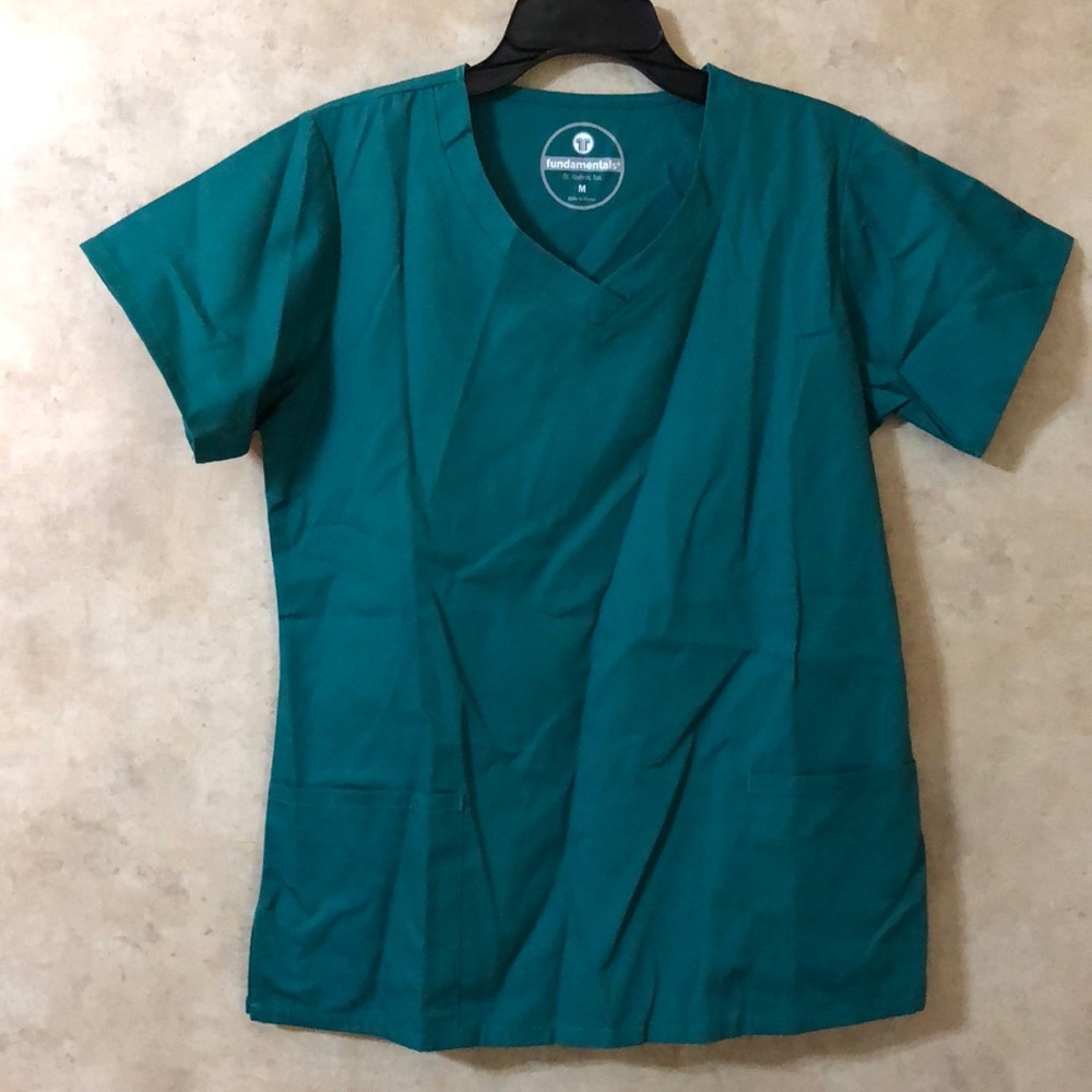 Dark green scrub top